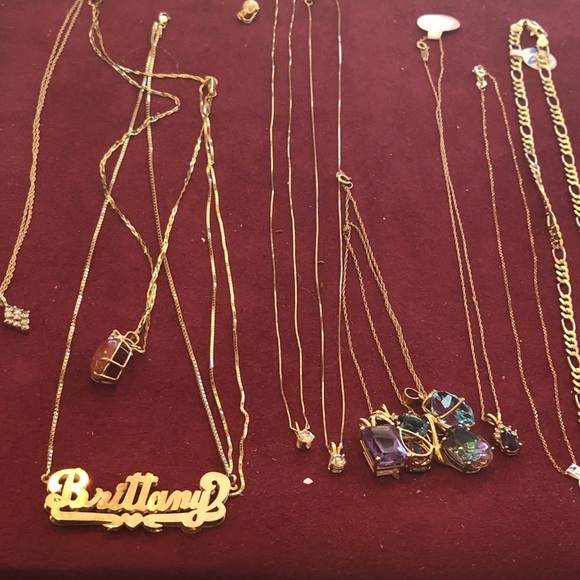 14 kt yellow gold necklace with box link chain 16” - Picture 4 of 6